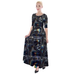 Power Up Half Sleeves Maxi Dress by MRNStudios