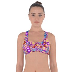 Flower Bomb1 Got No Strings Sports Bra by PatternFactory