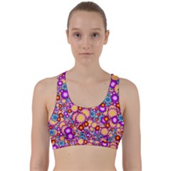 Flower Bomb1 Back Weave Sports Bra by PatternFactory