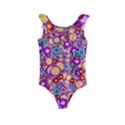 Flower Bomb1 Kids  Frill Swimsuit View1