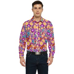 Flower Bomb1 Men s Long Sleeve Pocket Shirt  by PatternFactory