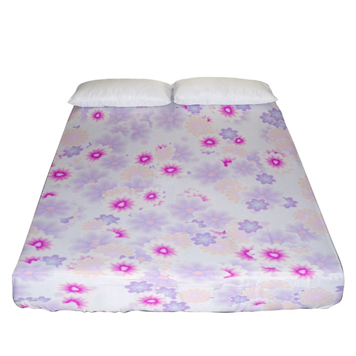 Flower Bomb 5 Fitted Sheet (California King Size)