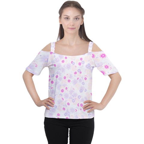 Flower Bomb 5 Cutout Shoulder Tee by PatternFactory