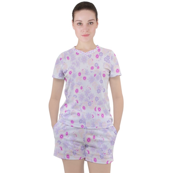 Flower Bomb 5 Women s Tee and Shorts Set