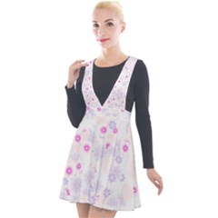 Flower Bomb 5 Plunge Pinafore Velour Dress