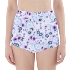 Flower Bomb 4 High-waisted Bikini Bottoms by PatternFactory