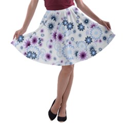 Flower Bomb 4 A-line Skater Skirt by PatternFactory