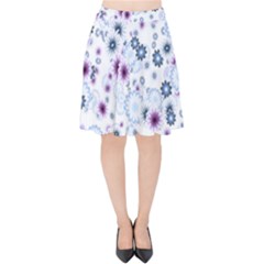 Flower Bomb 4 Velvet High Waist Skirt by PatternFactory