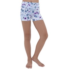 Flower Bomb 4 Kids  Lightweight Velour Yoga Shorts by PatternFactory