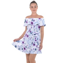 Flower Bomb 4 Off Shoulder Velour Dress by PatternFactory