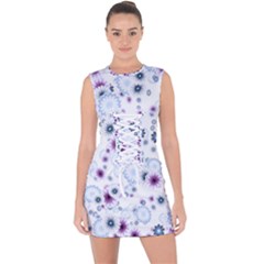 Flower Bomb 4 Lace Up Front Bodycon Dress by PatternFactory