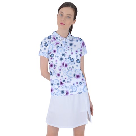 Flower Bomb 4 Women s Polo Tee by PatternFactory