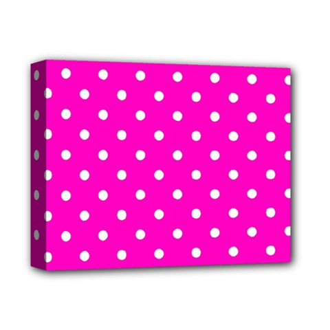 1950 Hello Pink White Dots Deluxe Canvas 14  X 11  (stretched) by SomethingForEveryone