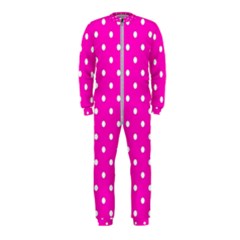 1950 Hello Pink White Dots Onepiece Jumpsuit (kids)