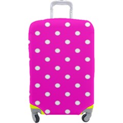 1950 Hello Pink White Dots Luggage Cover (large)