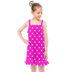 1950 Hello Pink White Dots Kids  Overall Dress