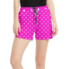 1950 Hello Pink White Dots Runner Shorts by SomethingForEveryone