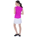 1950 Hello Pink White Dots Women s Sleeveless Sports Top View2