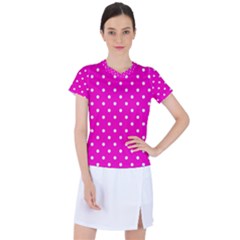 1950 Hello Pink White Dots Women s Sports Top by SomethingForEveryone