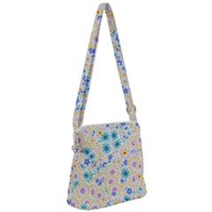 Flower Bomb 2 Zipper Messenger Bag