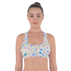 Flower Bomb 2 Cross Back Sports Bra by PatternFactory