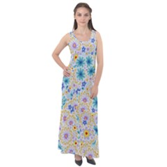 Flower Bomb 2 Sleeveless Velour Maxi Dress