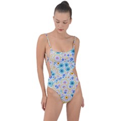 Flower Bomb 2 Tie Strap One Piece Swimsuit