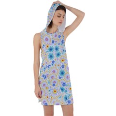 Flower Bomb 2 Racer Back Hoodie Dress by PatternFactory