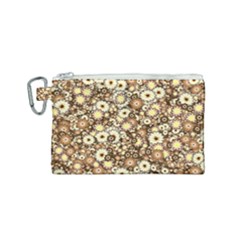 Flower Bomb 3b Canvas Cosmetic Bag (small) by PatternFactory