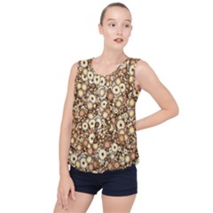 Flower Bomb 3b Bubble Hem Chiffon Tank Top by PatternFactory