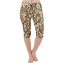 Flower Bomb 3b Lightweight Velour Cropped Yoga Leggings View1