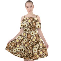 Flower Bomb 3b Cut Out Shoulders Chiffon Dress by PatternFactory