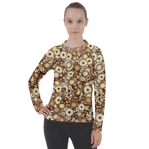 Flower Bomb 3b Women s Pique Long Sleeve Tee by PatternFactory