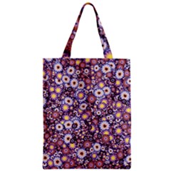 Flower Bomb 3 Zipper Classic Tote Bag by PatternFactory