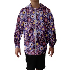 Flower Bomb 3 Kids  Hooded Windbreaker