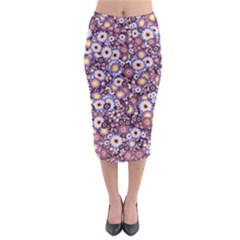 Flower Bomb 3 Midi Pencil Skirt by PatternFactory