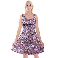 Flower Bomb 3 Reversible Velvet Sleeveless Dress