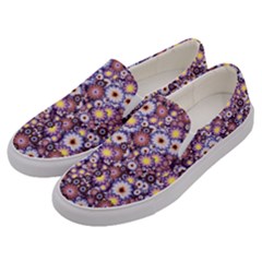 Flower Bomb 3 Men s Canvas Slip Ons by PatternFactory