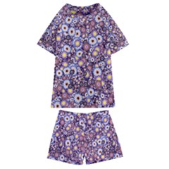 Flower Bomb 3 Kids  Swim Tee And Shorts Set