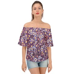 Flower Bomb 3 Off Shoulder Short Sleeve Top by PatternFactory