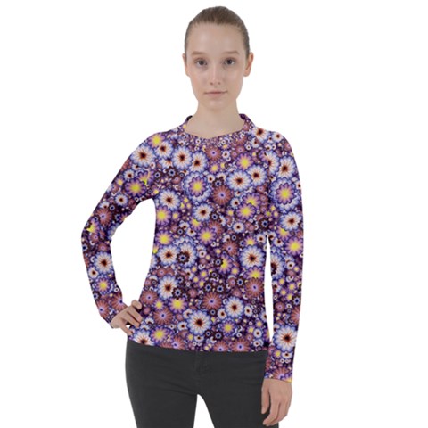 Flower Bomb 3 Women s Pique Long Sleeve Tee by PatternFactory