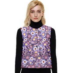 Flower Bomb 3 Women s Short Button Up Puffer Vest