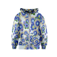 Flower Bomb 7 Kids  Zipper Hoodie