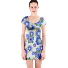 Flower Bomb 7 Short Sleeve Bodycon Dress by PatternFactory