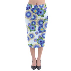 Flower Bomb 7 Midi Pencil Skirt by PatternFactory