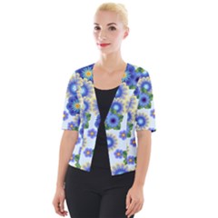 Flower Bomb 7 Cropped Button Cardigan by PatternFactory