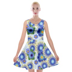 Flower Bomb 7 Velvet Skater Dress