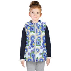 Flower Bomb 7 Kids  Hooded Puffer Vest by PatternFactory