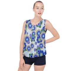 Flower Bomb 7 Bubble Hem Chiffon Tank Top by PatternFactory