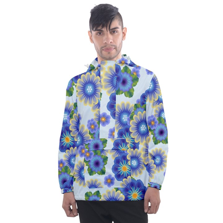 Flower Bomb 7 Men s Front Pocket Pullover Windbreaker